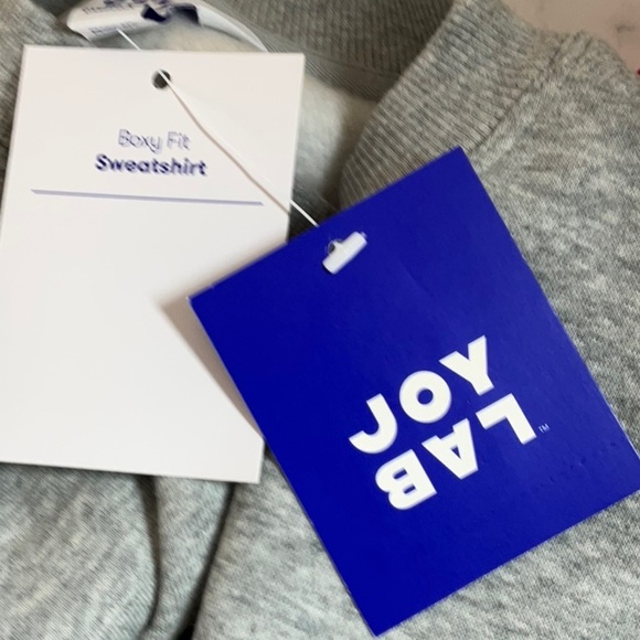 JoyLab Women's Fleece Cropped Crewneck Pullover Sweatshirt Gray Various Sizes - Picture 10 of 10